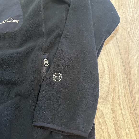 Eddie Bauer Jacket Mens Large Navy‎ Black Polartec  Full Zip Windcutter Fleece - Picture 4 of 6